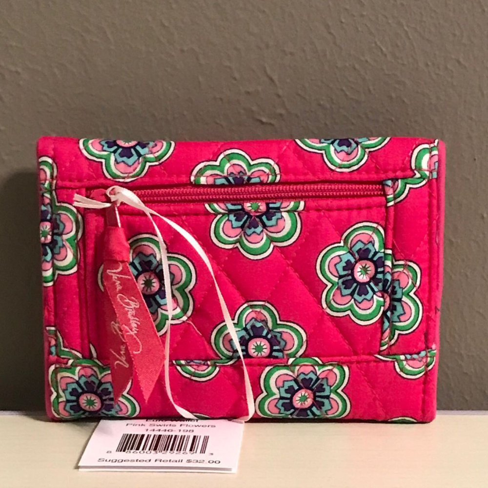 Vera Bradley Euro Wallet in Pink Swirls Flowers - Picture 4 of 7